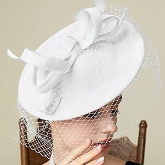 Tea Party Fascinator Kentucky Hat Fascinator Cocktail Pillbox Hat Derby Headband main image 2